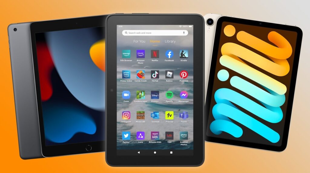 Compared: Amazon Fire 7 2022 vs iPad mini & 10.2-inch iPad