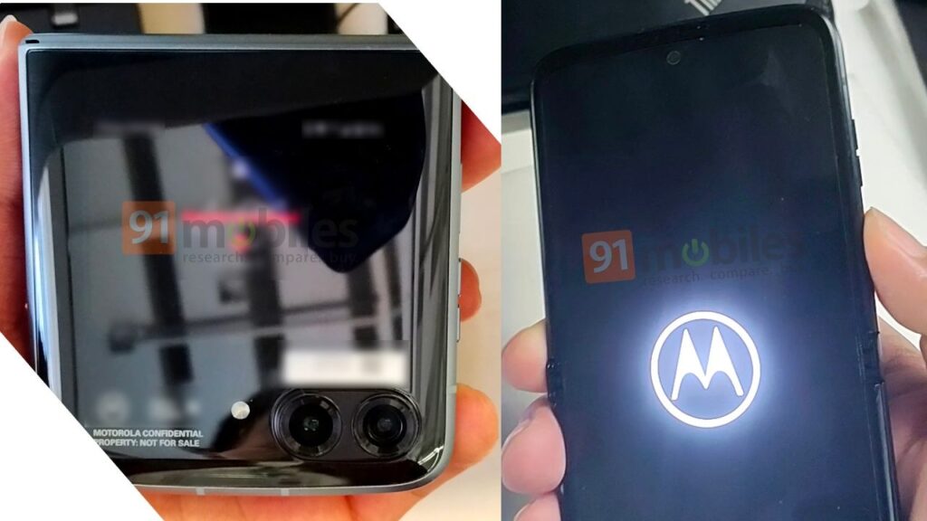 Motorola Razr 3 leaked live images suggest a foldable phone similar to the Samsung Galaxy Z Flip 3