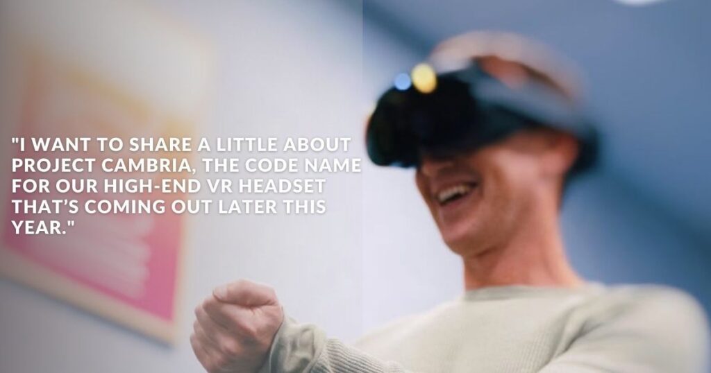 Mark Zuckerberg demos the Mixed Reality capabilities of Metas Project Cambria headset