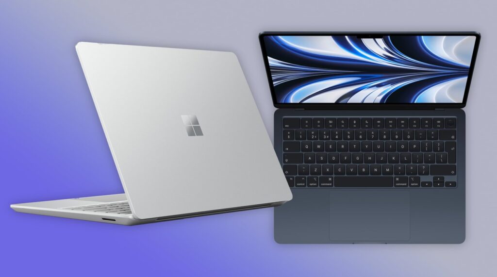 Compared: M2 MacBook Air vs Surface Laptop Go 2