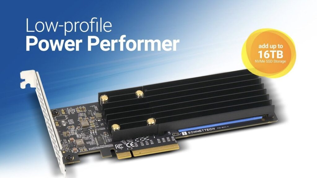 New Sonnet PCIe card brings two speedy NVMe SSD slots to Mac Pro